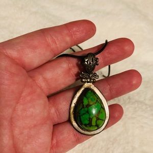 Stone & silver necklace